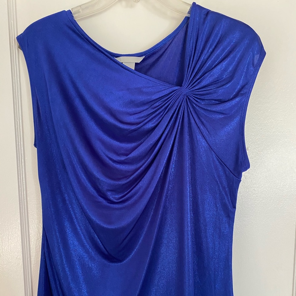 H&M blue shimmering top